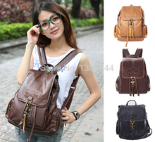 2014 New Retro pumping belt hook bag women backpack PU leather women’s casual day packs school backpacks