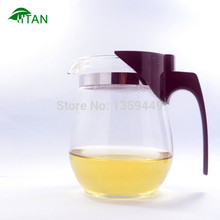 Free shipping 500ml circular heat resistant glass tea pot as kung fu tea set teapot flower