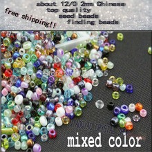 New hot selling 3100pcs/pack  Jewelry Making DIY 2mm Czech Glass Seed Spacer Beads color AB!Free shipping
