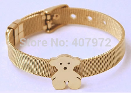 new 2014 women little bear bracelet cute bear chain bracelets t1979 love bear bangle