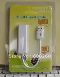 Free shipping New USB 2.0 Ethernet 10/100 RJ45 Network Lan Adapter Card Win7 #8247(China (Mainland))