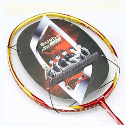 lining badminton racket N90-II with varieties of gifts, 5pcs, red color(China (Mainland))
