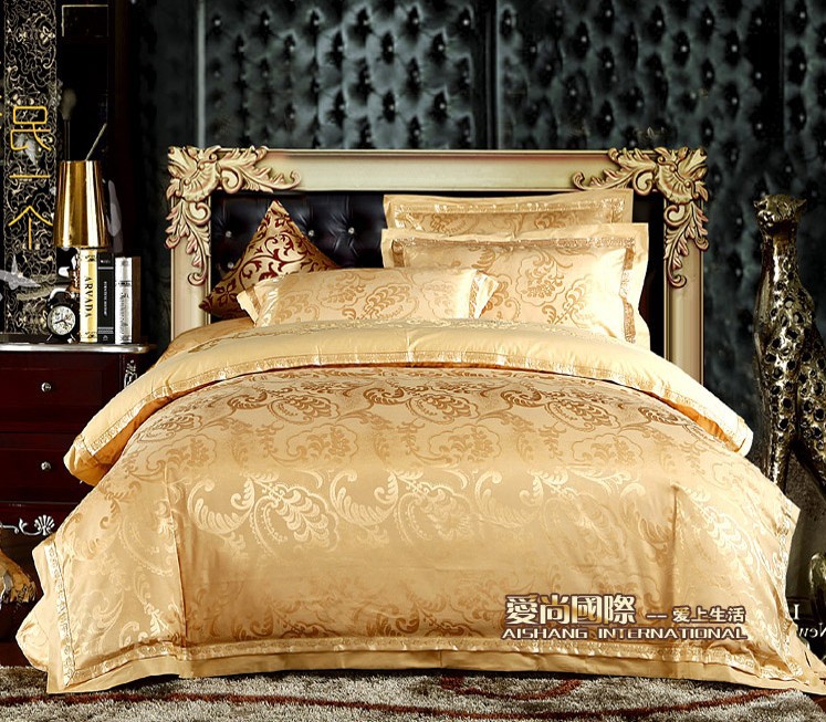 bedding set queen king 4pcs Tribute Silk duvet/comforter cover bed ...