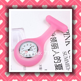 Hot Sale Silicone Nurse Brooch Watch Jelly Quartz Watch Nurse Pocket Watch(China (Mainland))