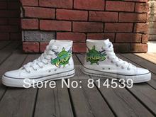Newest Michelangelo Teenage Mutant Ninja Turtles canvas shoes hand painted personalized sneakers