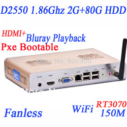 D525,2G RAM, 80G HDD, WiFi, 1.8Ghz X86 hottest thin clients mini pcs(China (Mainland))