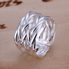 Free shipping 925 sterling silver jewelry ring fine fashion weaving ring top quality wholesale and retail SMTR022