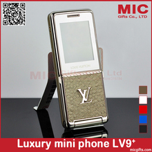 flip Luxury women gilr Metal back Cover leather case 1 3MP Camera one key MP3 MP4