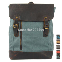 Free Shipping 4 Colors Brand New 2013 Europe Style Retro Fashion Leisure Cloth Shoulder Backpack Travel Bag For Men and Women