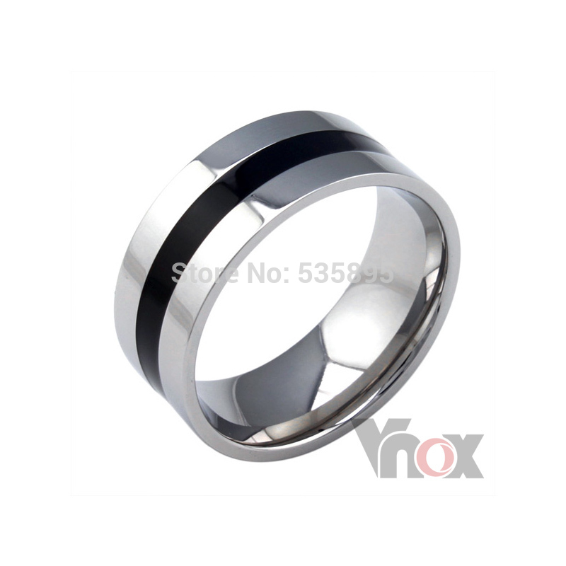 9mm-wide-men-ring-stainless-steel-wedding-rings-with-black-enamel ...