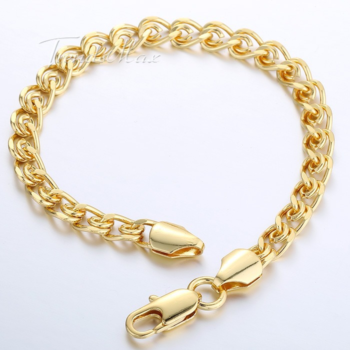 6MM Snail Bracelet Boys MENS Bangle 18K Rose Gold Filled Bracelet 18KGF Customized Wholesale Bulk Jewelry