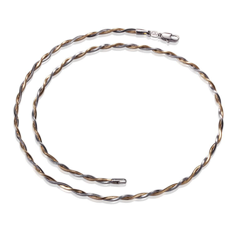 2014 18k Gold Plated Necklaces Men Women Bijoux Link Chain Gold Necklace 2 Colors Snake Fashion