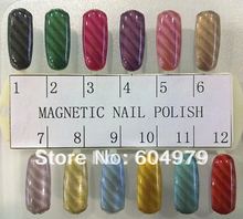 Free Shipping Lastest HOT Magnetic Nail Polish 60 Colours Available With 2 Designs Magnet each bottle
