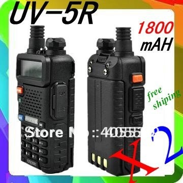 Uv-5r 136- 174& 400- 520 mhz dual band dual display dual standby 2 via rádio baofeng 2012 novo lançamento 4w 128 canal