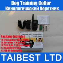 Remote control Dog Training Collar Electric Shock Bark Stop with LCD display 100 Level 998D(China (Mainland))