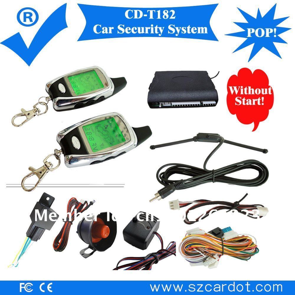 The economical two way car alarm,two LCD super long remote distance transmitters,without remote start function,433mhz.(China (Mainland))