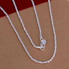 Free shipping factory price top quality 925sterling silver jewelry necklace chain necklace pendant wholesale and retails SMTN226