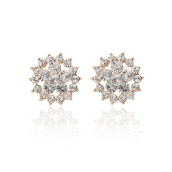Min.order $10 (mix order) Joyme Classic Hot Sale 18k Free Shiping Factory Direct Sale Fashion Clip earring Czech Drill Jewelry(China (Mainland))