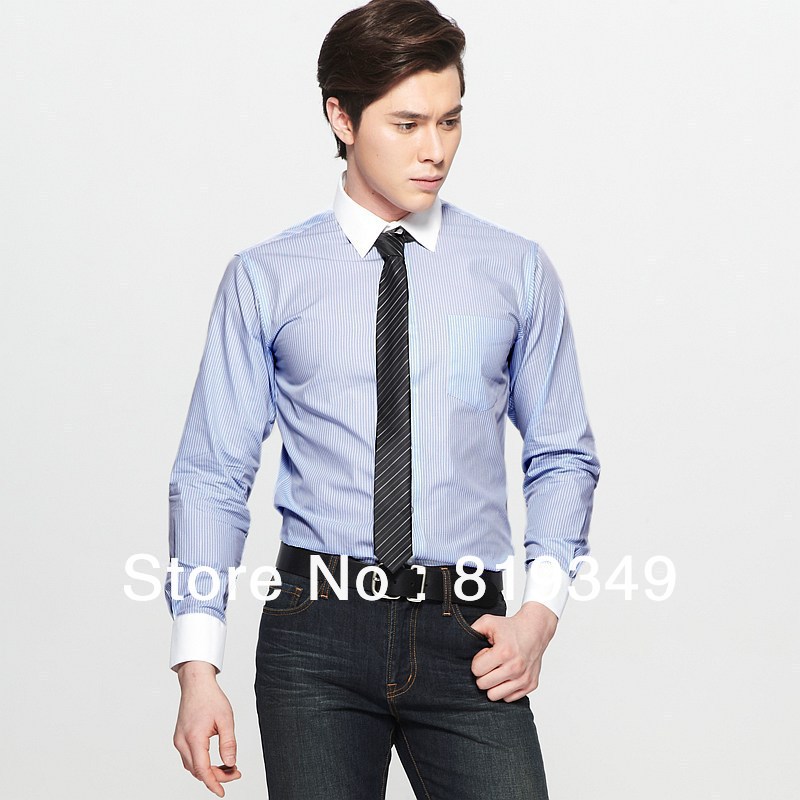 White collar dress shirts