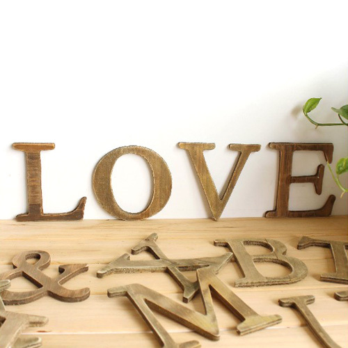 The Price is for one Letter Not for one Word, Personalized Wooden Name Plaques Word Letters Wall Door Art Wedding Party 13CM