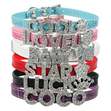 ... leather Personalized Puppy Collars DIY Rhinestone Free Name&Charms Dog ... leather Personalized Puppy Collars DIY Rhinestone Free Name&Charms Dog