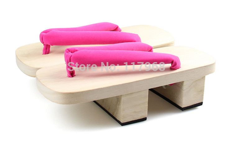 New Color Women s Double Heels Wood Geta Classical Japanese Cosplay Shoes Flip Flops Summer Sandals