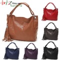 Free shipping Genuine cow leather Tassel shoulder/handbag- 14 colors optional  [DUDU]Fashion Elegant Tassel Series