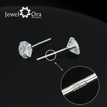 Genuine 925 Sterling Silver Earrings For Women Sterling Silver Jewelry 5 6 7 8Mm Piercing Stud