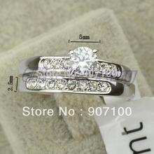 wholesale Italina rigant Brand fashion Austrian crystal jewelry 18K rose gold men and women couple ring
