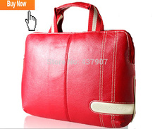 Hot 2014 new brand red handbags for notebook laptop bag lady s leather bag fashion computer