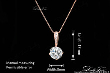 Hot Sale AAA CZ Diamond Chain Necklaces Pendants 18K Gold Plated Fashion Crystal Brand Party Wedding