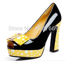 Women Pumps 2015 Milanao Thick Heel Open Toe Single Platform Pumps 704 Breathable Casual Fashionable High