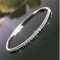 Single Row Silver Plated Bling Anklet Crystal Rhinestone  Free shipping 1Pcs/Lot