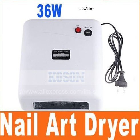 220V/110V 36W Nail Art UV Lamp Gel Curing Tube Light Dryer Freeshipping NA-36W KS2130(China (Mainland))