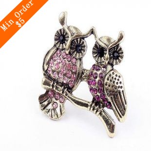2015 New Fashion Hot Selling Luxury Style Personality Missy Series Korean Star Ring Snuggle Owl R23