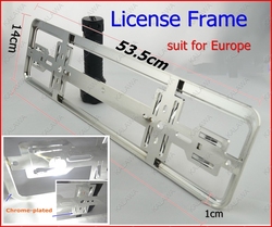 1 pair European size car license frame (Chrome) Car license plate RoHS pro-environment ABS #F (FREESHIPPING)(China (Mainland))