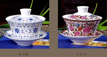 limited 200ml jingdezhen white and blue ceramic gaiwan bone china teapot porcelain kung fu tea set