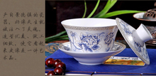 limited 200ml jingdezhen white and blue ceramic gaiwan bone china teapot porcelain kung fu tea set