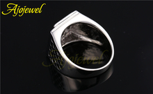 Size 7 12 Hotsale Cool Men s Jewelry Chunky 18K White Gold Plated Black Enamel Spades